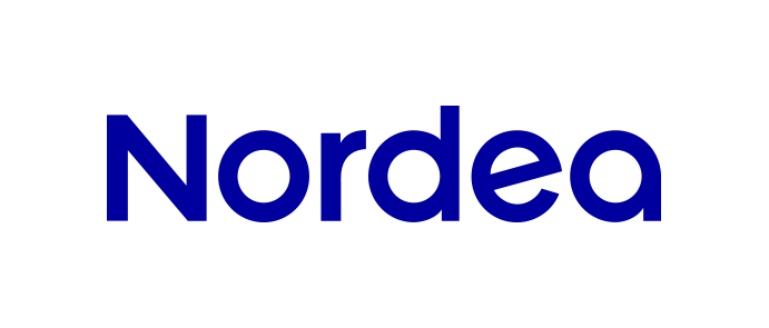 Nordea-logo sinisellä taustalla.